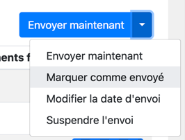 Marquer comme envoyé